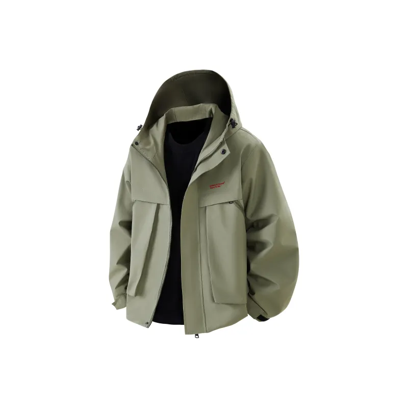 HOKLV Jackets Coats Unisex Apricot-4
