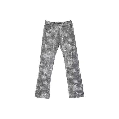 PAINT STAIN Jeans Unisex Gray