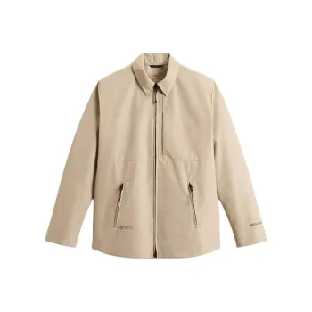 WOOLRICH Logo Printed Zip Up Jacket
