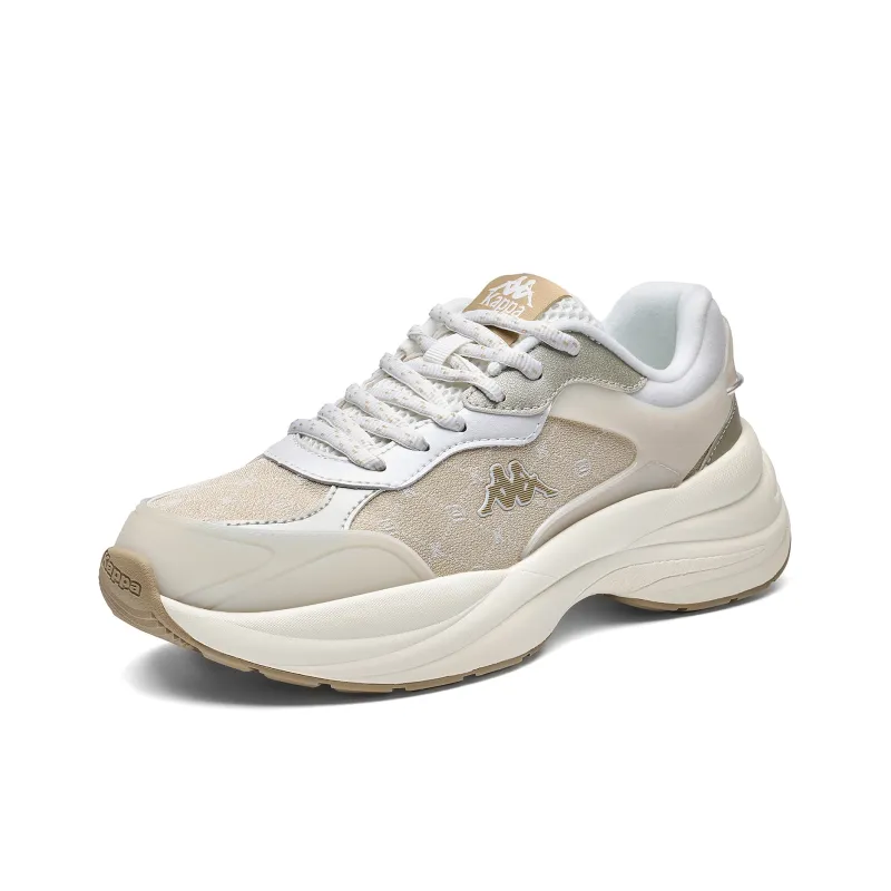 Kappa Abrasion Resistant Height Increasing Low Top Running Shoes Women's Gray Khaki-2