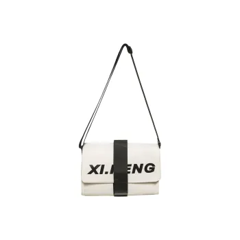 Yalu Nylon Fabric Shoulder Bag, Crossbody Bag Unisex Ecru/Gray/Black/Orange Red/Khaki/Neon Green