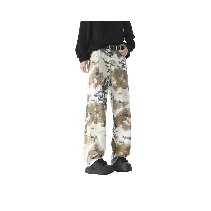 TOUHAOQINGNIAN Jeans Unisex Desert Camouflage-0