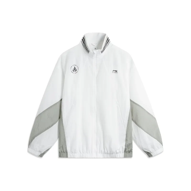 LiNing Sports Life Collection Trench Coat Unisex Standard White Black-0