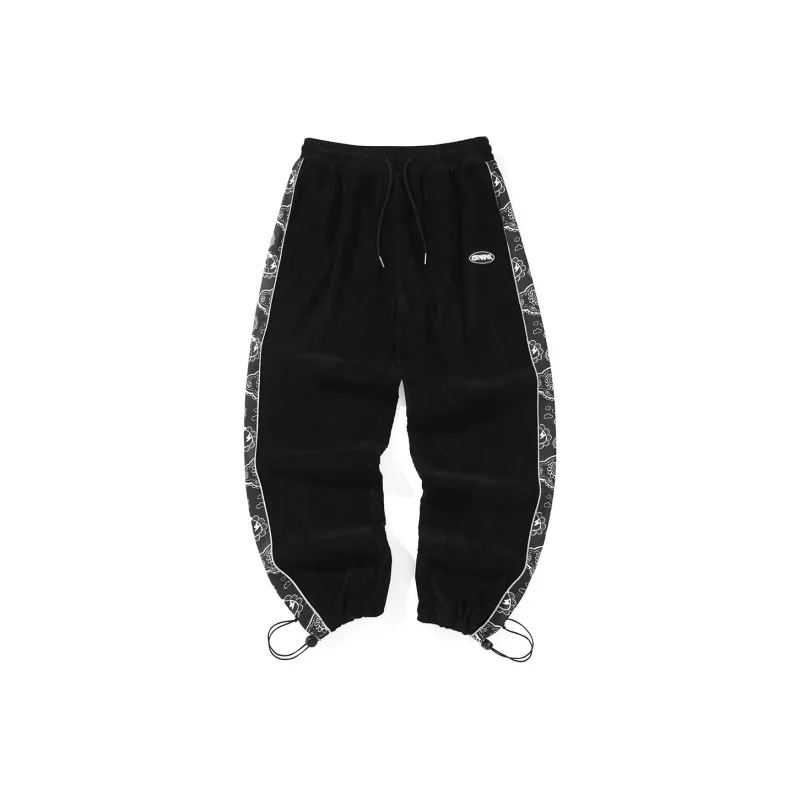 GENANX Casual Pants Unisex Black-0