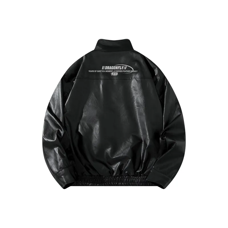 RED DRAGONFLY Leather Jacket Unisex Black-0