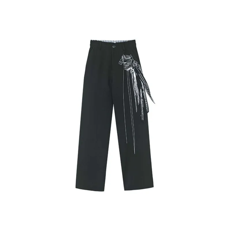 VALLEYOUTH Casual Pants Fall Unisex Black-0