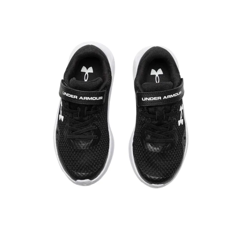Under Armour Slip Resistant Shock Absorbers Low Top Kids' Running Shoes Black White Kids'-4