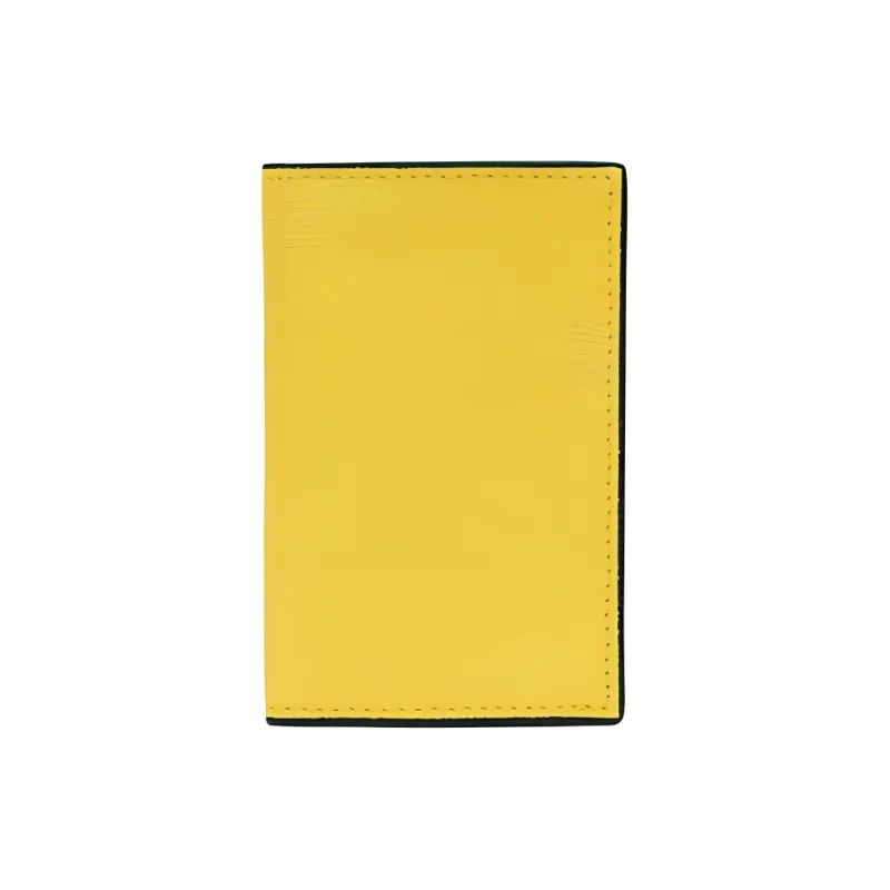 Valextra Pocket Calfskin Card Holder Unisex Bright Yellow-0