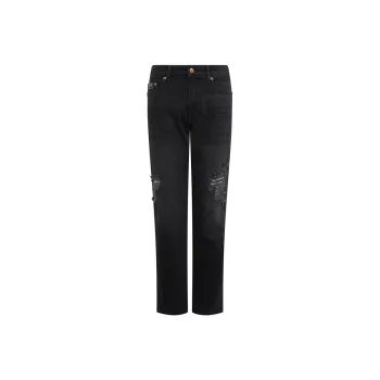 VERSACE JEANS COUTURE Logo Patch Skinny Jeans