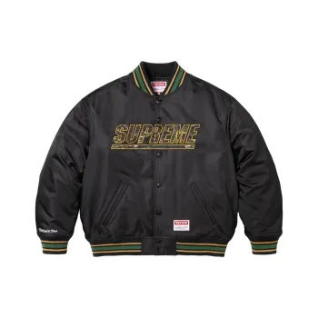 Supreme Mitchell & Ness Camo Logo Varsity Jacket