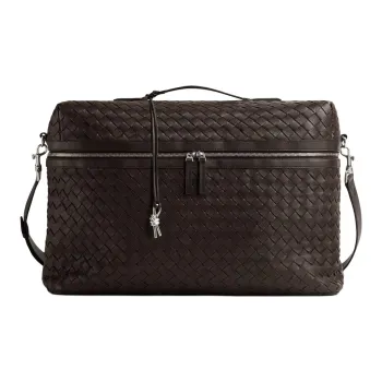 Bottega Veneta Intrecciato Calfskin One Shoulder Crossbody Handbag, Travel Bag Men's Brown