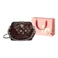 Burgundy+Shopping Bag