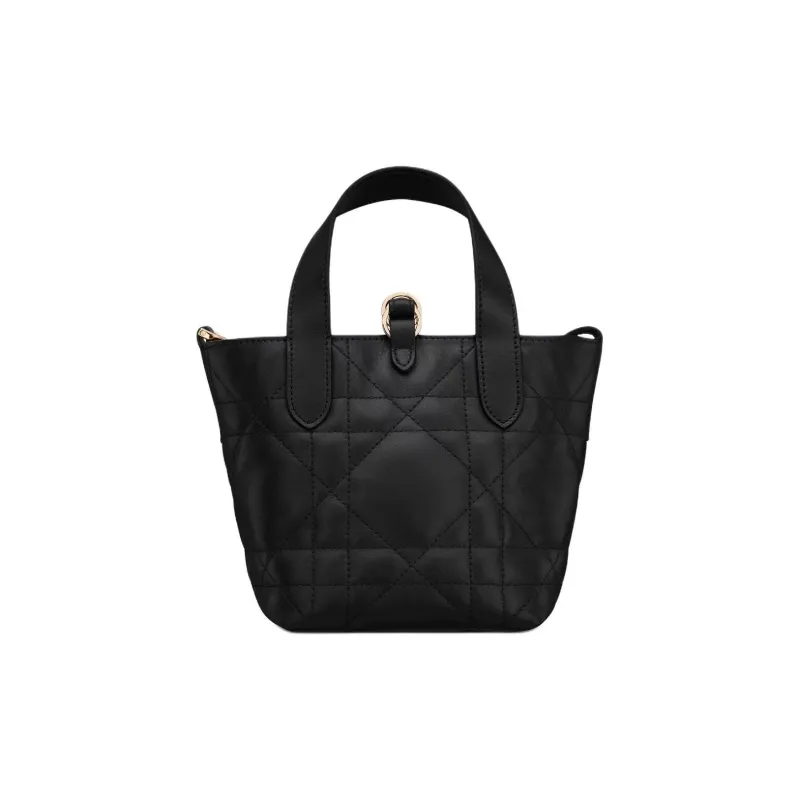 DIOR Toujours Calfskin Tote Bag, Shopping Bag, Shoulder Bag, Handbag Regular Women's Black-3