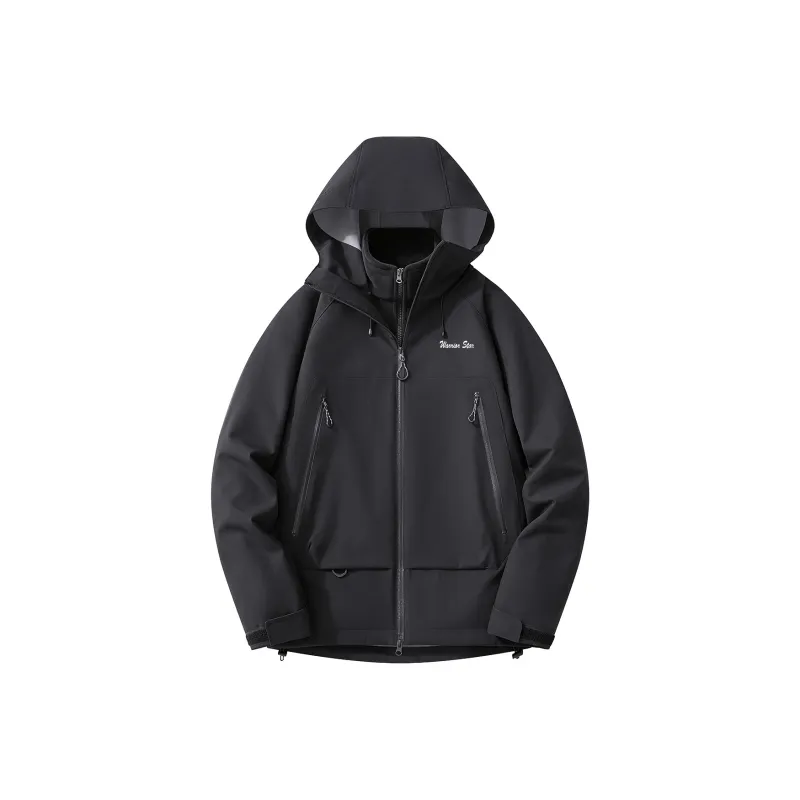 Warrior Jackets Coats Unisex Obsidian Black-0