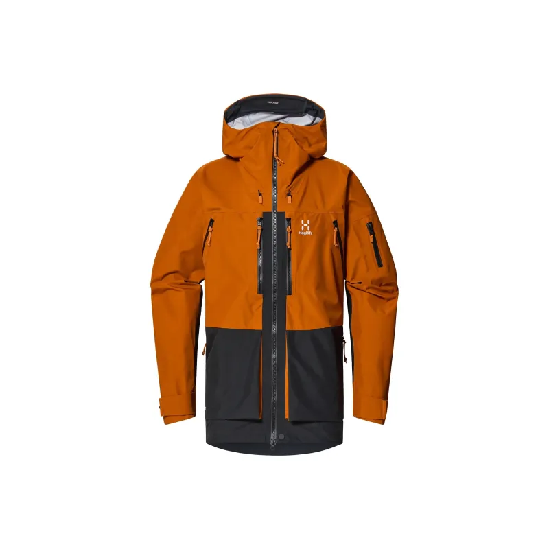 HAGLÖFS Vassi GTX Jackets & Coats Men's Gold Brown/Pure Black-0