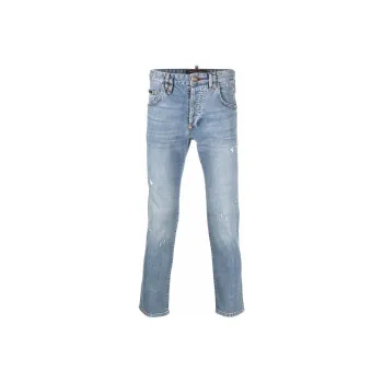 PHILIPP PLEIN Embroidered logo Slim fit Jeans