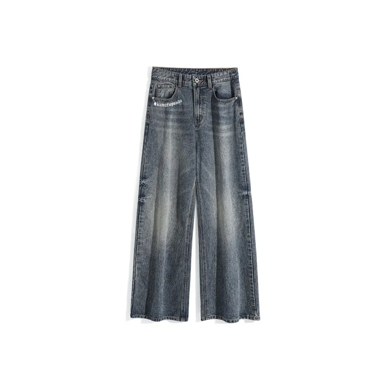 Kung Fu Panda Jeans Unisex Vintage Blue-0