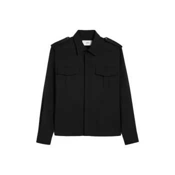 AMIPARIS Concealed Fastened Military Shirt