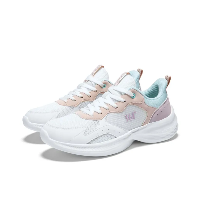 361° Cushioning, Breathable, Supportive Low Top Casual Running Shoes Women's Feather White Gauze Blue-3
