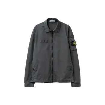STONE ISLAND Logo Patch Zipped Jacket