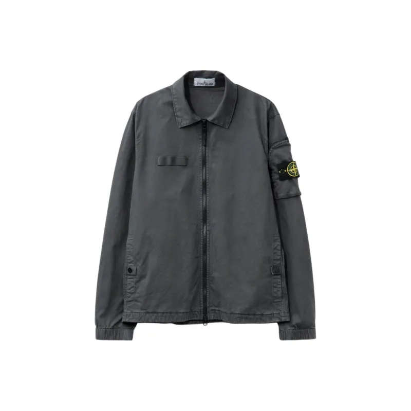 STONE ISLAND Logo Patch Zipped Jacket-0