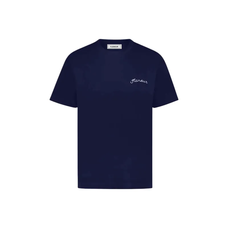 Flaneur Homme T Shirt Men's Marine Blue-0