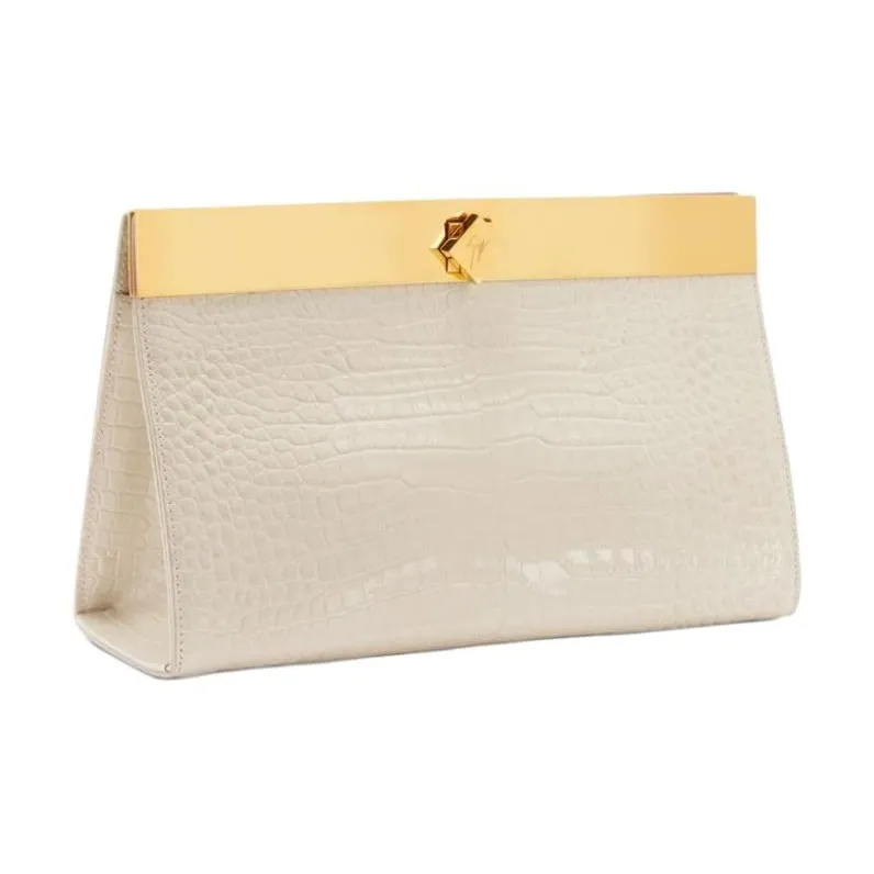 Giuseppe Zanotti Tanaya Crocodile effect Clutch Bag-1