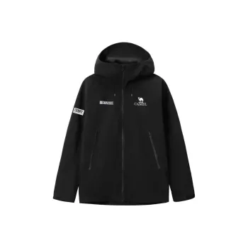 CAMEL All weather Waterproof And Windproof To Keep Warm Windbreaker Jacket Unisex Black