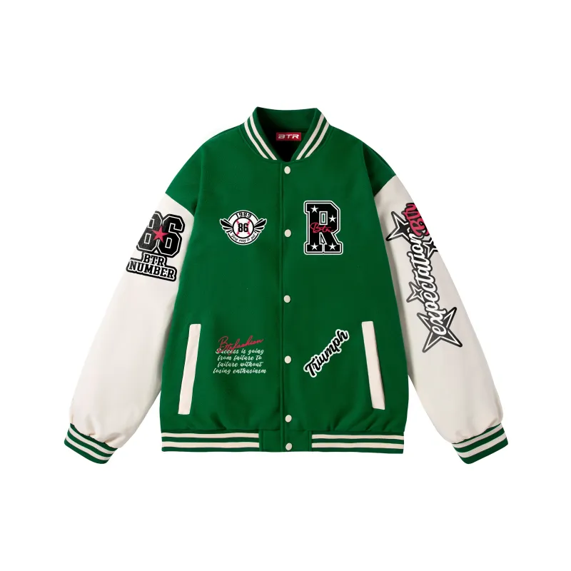 BTR Baseball Jacket Unisex Black-4