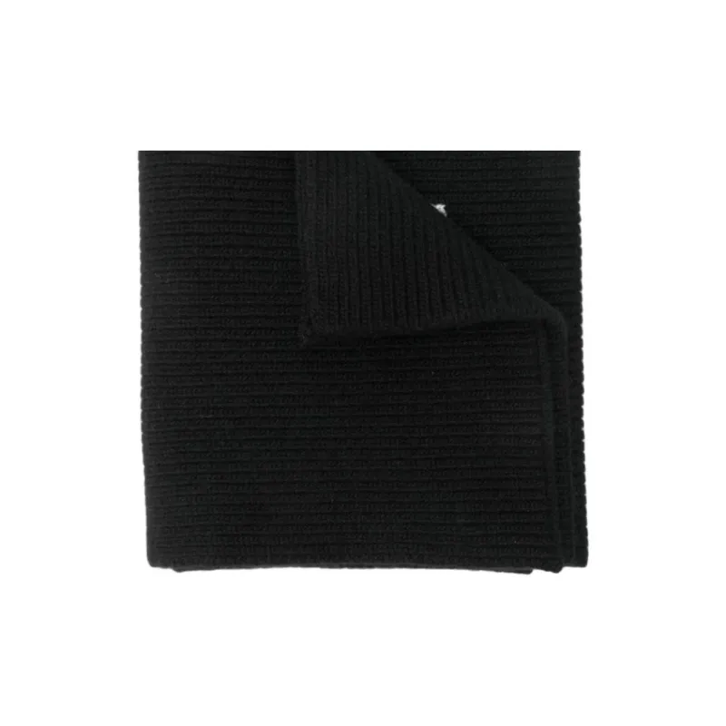 Valentino Cashmere Knit Scarves Unisex Black-1