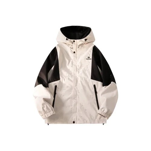WESMART Windbreaker Jackets Unisex Black