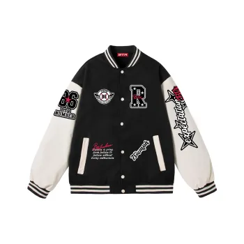 BTR Baseball Jacket Unisex Black