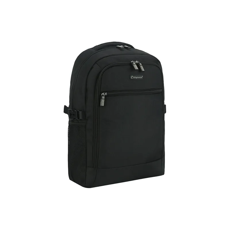 Diplomat Fabric Backpack Unisex Black-2