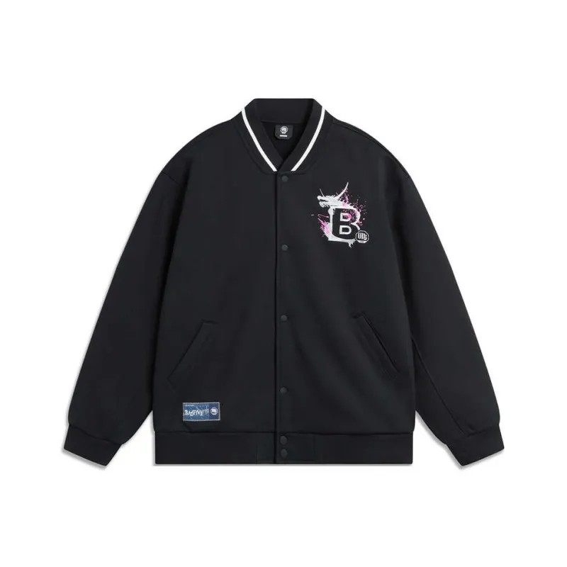 LiNing Basketball Collection Baseball Jacket Men's Black-0