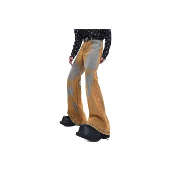 T IRA Jeans Unisex Washable Yellow Gradient