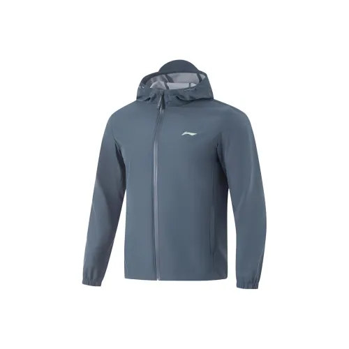 LiNing Fitness Series Trench Coat Men's Snail Dark Cyan
