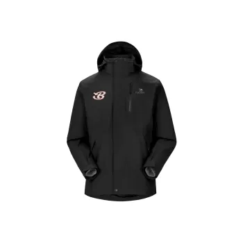 CAMEL All weather Waterproof And Windproof To Keep Warm Windbreaker Jacket Unisex Black
