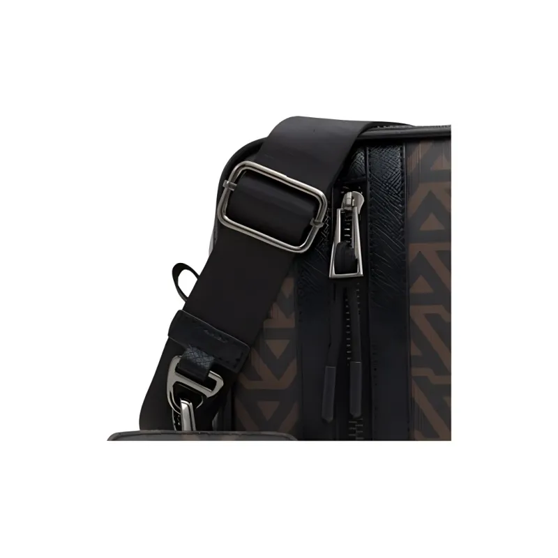 ALDO Artificial Leather With Polyester Crossbody Bag Medium Size Men's Brown-3