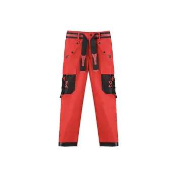 NORVINCY Mountaineering Travel Bright Color Trendy Pants Unisex Red