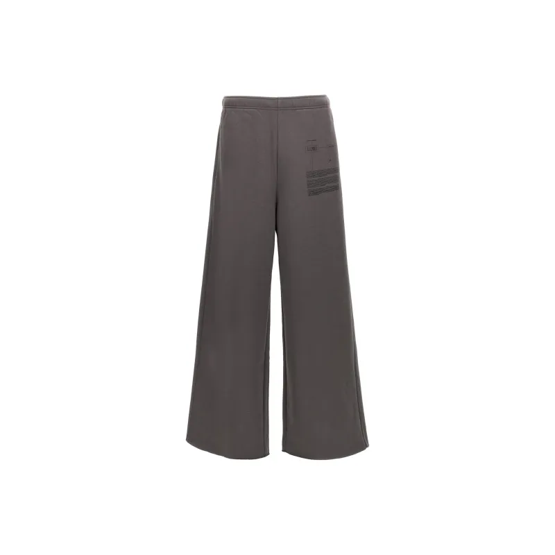 MM6 Maison Margiela Numeric Printed Wide Leg Track Pants-0