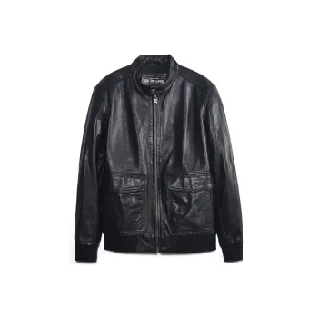 MCS Leather Jackets Men Black