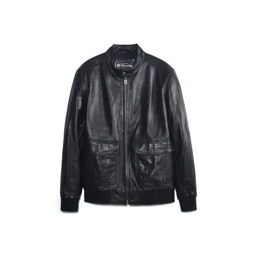 MCS Leather Jackets Men Black