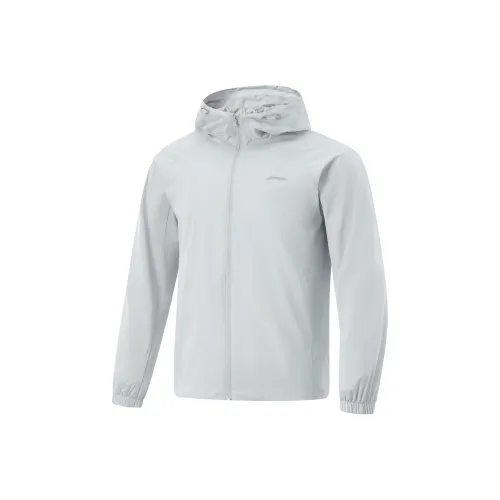 LiNing Fitness Series Trench Coat Men's Calm Gray