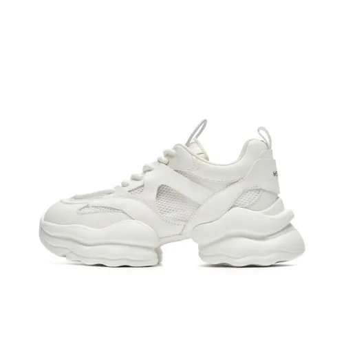 HR Slip Resistant Low Top Chunky Sneakers Women's White