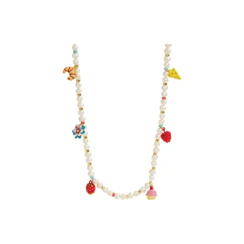 LES NEREIDES Gold Plated Necklaces Women's White