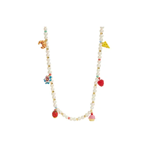 LES NEREIDES Gold Plated Necklaces Women's White