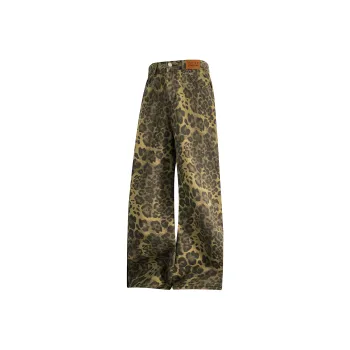 Mackyo Jeans Unisex Leopard Print