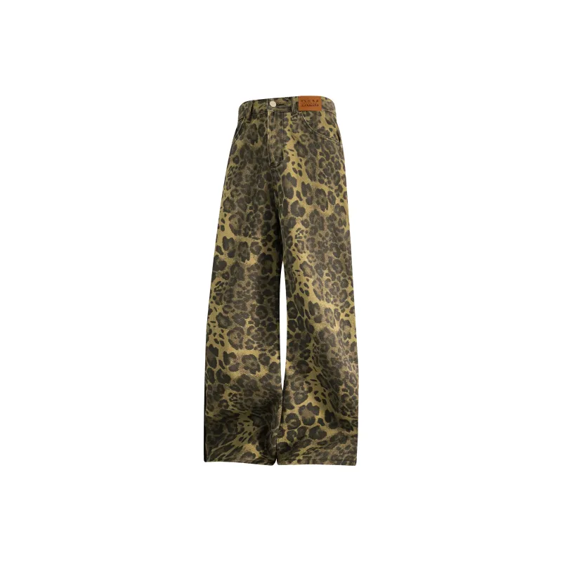 Mackyo Jeans Unisex Leopard Print-0