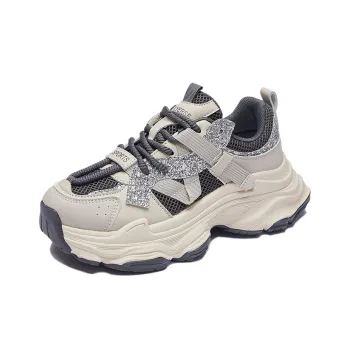 BINGO DUCK Cushioning Slip Resistant Low Top Chunky Sneakers Women's