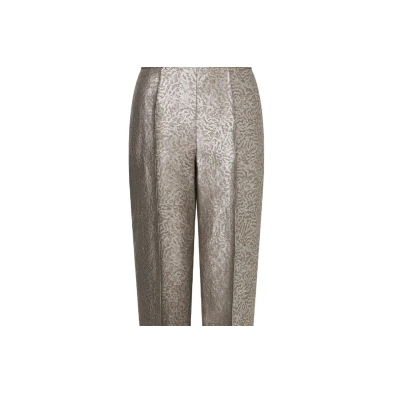 EMPORIO ARMANI Camouflage Jacquard Linen Blend Trousers-1